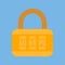 Padlock icon. Code lock. Badge lock.