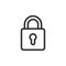 Padlock icon in flat style. Lock vector illustration on white isolated background. Private business concept