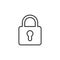 Padlock icon in flat style. Lock vector illustration on white isolated background. Private business concept