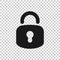 Padlock icon in flat style. Lock vector illustration on white isolated background. Private business concept