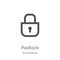 padlock icon vector from miscellaneous collection. Thin line padlock outline icon vector illustration. Outline, thin line padlock