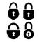 Padlock icons set