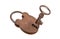 Padlock and key (with clipping path)