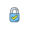 Padlock line icon