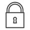 Padlock line icon