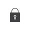 Padlock lock vector icon