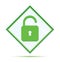 Padlock open icon modern abstract green diamond button