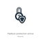 Padlock protection active icon vector. Trendy flat padlock protection active icon from security collection isolated on white