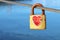 Padlock with red heart