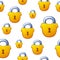 Padlock seamless pattern. Lock padlock. Vector background.