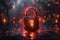 Padlock Securing Circuit Board With Pink Lights