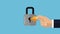 Padlock and security HD animation