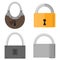 Padlock, a set of padlocks. Vector illustration of a padlock