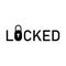 Padlock Shapes the Letter O as LOCKED Writing. suitable for, logos, icons, symbols and emblems.
