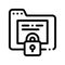 Padlock Site Coding System Vector Thin Line Icon