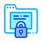 Padlock Site Coding System Vector Thin Line Icon