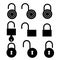 Padlock symbol set