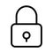 Padlock thin line vector  icon