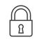 Padlock Thin Line Vector Icon