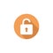 Padlock unlock icon flat vector design