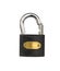 Padlock which is broken isolated on a white background