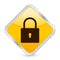 Padlock yellow square icon