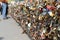 Padlocks on the bridge