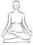 Padmasana Lotus Pose, Yoga Figure