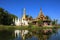Padoga of Buddhist monastery on Inle lake, Shan state,Myanmar B