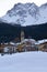 Padola Comelico superiore under snow, Italian Dolomites