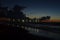 Padre Island beach lighted pier Corpus Christi, Texas