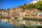 Padstow harbour Cornwall England UK with boats in brilliant colourful HDR