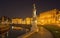 Padua - Prato della Valle in evening dusk and the Venetian palace