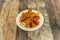 Paella, rice-based cooking recipe, originating in the current