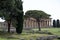 Paestum Archaeological Park. historical ruins, Roman era temples, Campania, Salerno, Italy