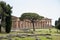 Paestum Archaeological Park. historical ruins, Roman era temples, Campania, Salerno, Italy