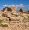 Pafos Harbour Castle in Cyprus, panoramic image