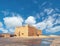 Pafos Harbour Castle in Pathos city on Cyprus, panoramic image