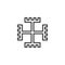 Pagan cross outline icon