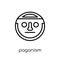 Paganism icon. Trendy modern flat linear vector Paganism icon on