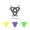 Paganism Odin horns sign multicolored icon. Detailed Paganism Odin horns icon can be used for web, logo, mobile app, UI, UX