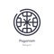 paganism outline icon. isolated line vector illustration from religion collection. editable thin stroke paganism icon on white