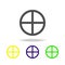 Paganism Sun Cross sign multicolored icon. Detailed Paganism Sun Cross icon can be used for web, logo, mobile app, UI, UX