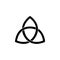 Paganism Triquetra sign icon. Element of religion sign icon for mobile concept and web apps. Detailed Paganism Triquetra icon can