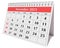 Page of the annual business desk monthly calendar isolated. Date - month November 2023. png