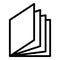 Page brochure icon, outline style
