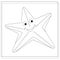 The page of the coloring book, starfish. Sketch. Coloring book for kids. Vector