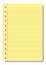 Page of lined yellow paper background for notice. Educational vector