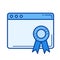 Page ranking line icon.