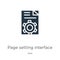 Page setting interface symbol icon vector. Trendy flat page setting interface symbol icon from web collection isolated on white